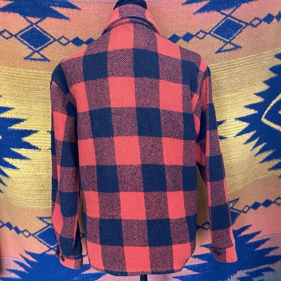 Vintage Oakbrook Sportswear Wool Zip Up Collared Buffalo Plaid House Coat. Small - Picture 5 of 15
